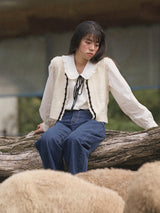 Petite Ribbon Knit Vest (2colors)