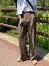 マインミニマルツータックワイドスラックス
