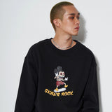 SKELETON MOUSE SWEAT SHIRT BLACK (6612486258806)