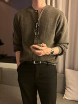 カシミアハッチラウンドカーディガン / Cashmere Hacchi Round Cardigan (7 colors)