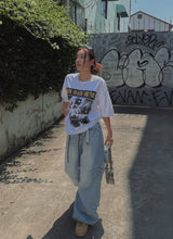 リベットピンタックワイドデニムパンツ