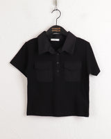 ムードルポケットカラーマッチングカラー半袖Tシャツ