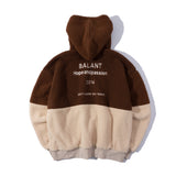 Classic Color Block Fleece Hoodie - Brown (6624451526774)