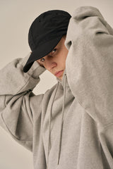 OVERSIZED MINI LOGO HOOD - GRAY