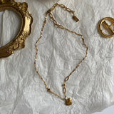 lal チャビーハートボールユニークツーウェイネックレス/lal Chubby Heart Ball Unique Two-Way Necklace
