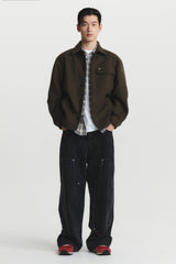 CLASSIC CROPPED SHIRT JACKET (khaki brown)