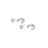 ワンポイントフープピアス / One Point Hoops_Silver