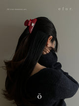 ロゴボタンヘアクリップ M