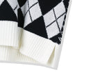 チェックニットベスト / ARGYLE & HOUND CHECK KNIT VEST