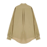 VZロゴビックオーバーフィットナイロンワークシャツベージュ/VZ Logo Big Over Fit Nylon Work Shirt Beige (6683364098166)