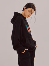 SETSETSET BIG FLOWER HOODIE BLACK (6652491235446)
