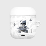 SPACE NIGHT STEEL BEAR-WHITE(AIR PODS-HARD) (6613160624246)