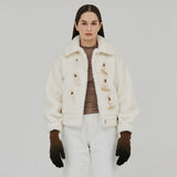 エコファーダッフルジャケット / ECO FUR DUFFLE JACKET (IVORY)