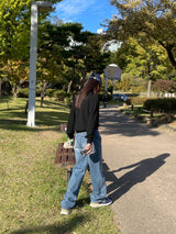 シンプリービーンボタンVネックカーディガン