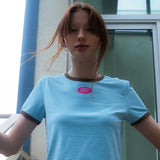 サークルロゴクロップT / CIRCLE LOGO CROP TEE_BLUE