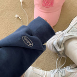 [BELLIDE MADE] Loose fit point embroidered hoodie