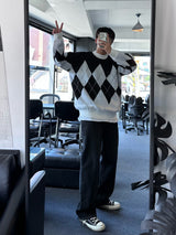 Never roil Overfit Argyle Knit