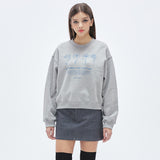 Flower Hand Graphic Sweatshirt [GREY] (6674519523446)
