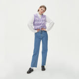 WAVE FLOWER JAQUARD KNIT VEST_PURPLE (6610818990198)