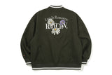ワイルドフラワーウールバーシティジャケット / WILD FLOWER WOOL VARSITY JACKET_KHAKI