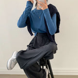 [BELLIDE MADE] MULTI-Half CROPED PLAIN LONG SLEEVE