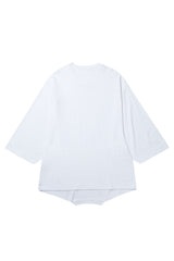  BLUR HEART CAPE SLEEVE T-SHIRTS_WHITE