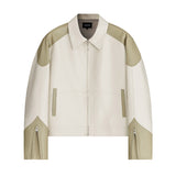 レーサーレザーブルゾン / Racer Leather Blueson (Cream Beige)