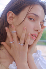 3.5MM プロング セッティング テニス リング / 3.5MM Prong Setting Tennis Ring (silver)