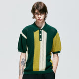 フラワーガーデン3パターンハーフニットピケ / flower garden 3 pattern half knit pique green