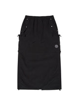 DOODLE CHERRY 2WAY WOVEN SKIRT [BLACK]