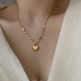 lal チャビーハートボールユニークツーウェイネックレス/lal Chubby Heart Ball Unique Two-Way Necklace