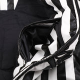 BSR2223FWJK008 STRIPE LOGO PADDING JUMPER WHITE BLACK