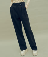 ポイントラベルWタックワイドパンツ / HIDE Raising Pintuck Pants (Black) (4606117806198)