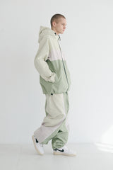 ラインブロックフーディージャケット/BSR2223FWJK029 LINE BLOCK HOODED JACKET CREAM KHAKI