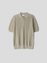 LMNカラーリングハーフジップアップハッチ半袖ニット/LMN Cooling Half Zip-Up Hachi Short-Sleeved Knitwear (9 colors)