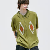 チマヨパターンニットカーディガン / CHIMAYO PATTERN KNIT CARDIGAN BASIL