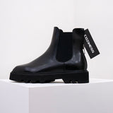 4cm up カウハイドスクウェレトチェルシーブーツ / 4cm up Cowhide Squareto Chelsea Boots
