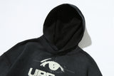 Vintage Oil Washed Hoodie (Black)