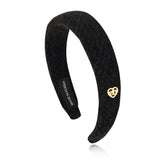 sweater heart hairband_black