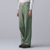 HEART POCKET CORDUROY PANTS, GREEN