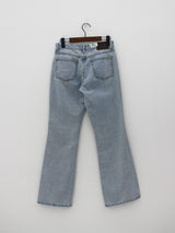 フレアライトブルーブーツカットパンツ / Flared light blue bootcut pants