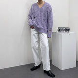 ツイストダメージニット/SK Twisted DAMAGE Knitwear (4 colors)