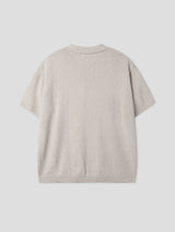 アンダーブックルオープンカラーショートスリーブニットウェア / Ander Bookle Open Collar Cool Short-Sleeved Knitwear (4 colors)