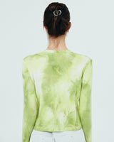 ROMAN TYPO TIEDYE LONG SLEEVE-YELLOW (6680904499318)