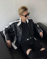 レザーキーリングネックレス / [Unisex] Leather keyring necklace