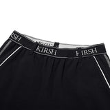 ドゥードゥルチェリーハーフレングスバンディングパンツ / DOODLE CHERRY HALF LENGTH BANDING PANTS [BLACK]