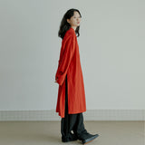リネンロングシャツ / unisex linen long shirts red