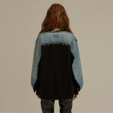 ロゴハイブリッドデニムスウェットシャツ/LSD Logo Hybrid Denim Sweatshirt