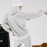 オーバーフィットレタリングパーカー/OVERFIT LETTERING HOODIE-MELANGE GREY