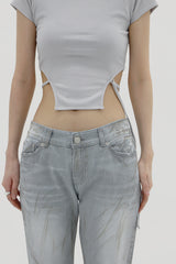 ダストブーツカットデニムパンツ / Dust Bootcut Denim Pants (2color)